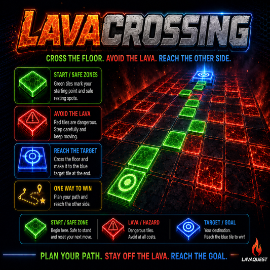 LavaCrossing Floor Is Lava interactive game at LavaQuest Lexington SC